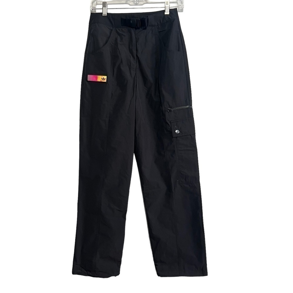 NWT ADIDAS High Waist Belted Prem Pants w/Cargo, Zip Pockets GU5788 Size 32